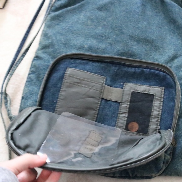 90s | Denim Floral Backpack - Picture 6 of 8